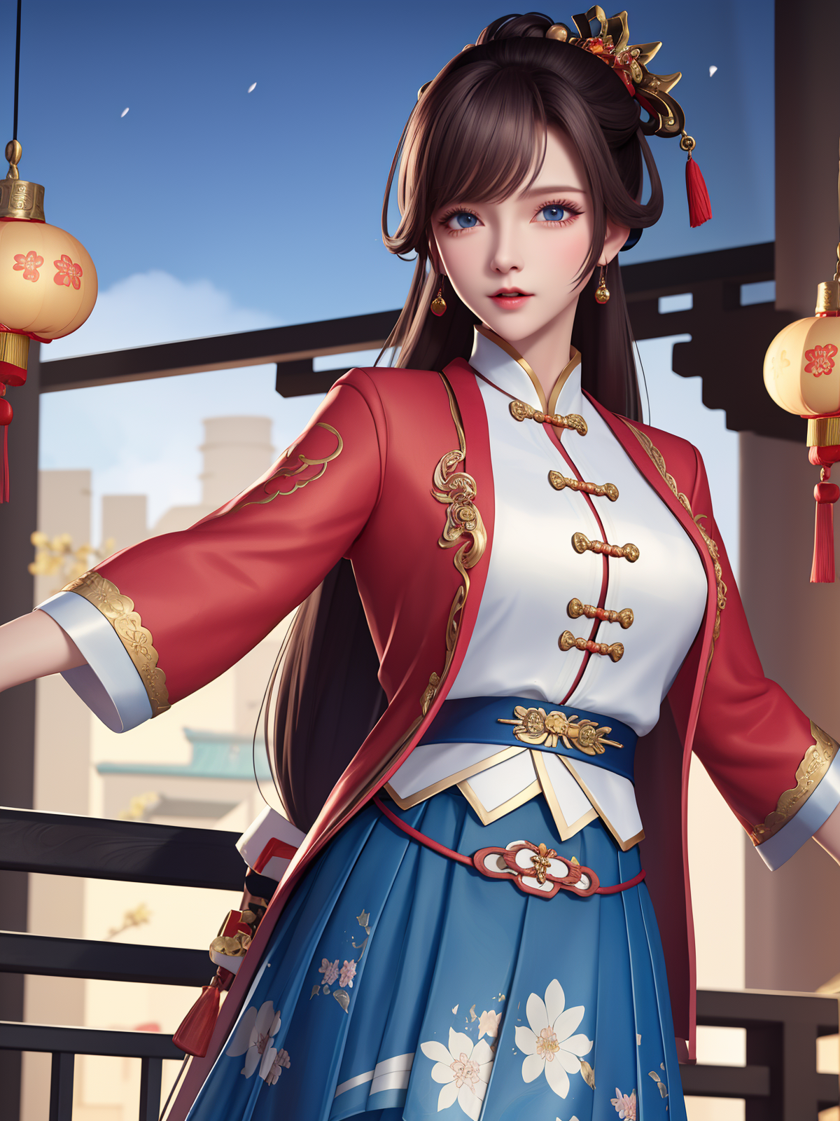 00059-1098414603-_lora_WZRYxishiLLZW_20230731211344_0.75_,1girl, mature female, cityscape, night, looking at viewer, long hair, skirt,chinese clo.png